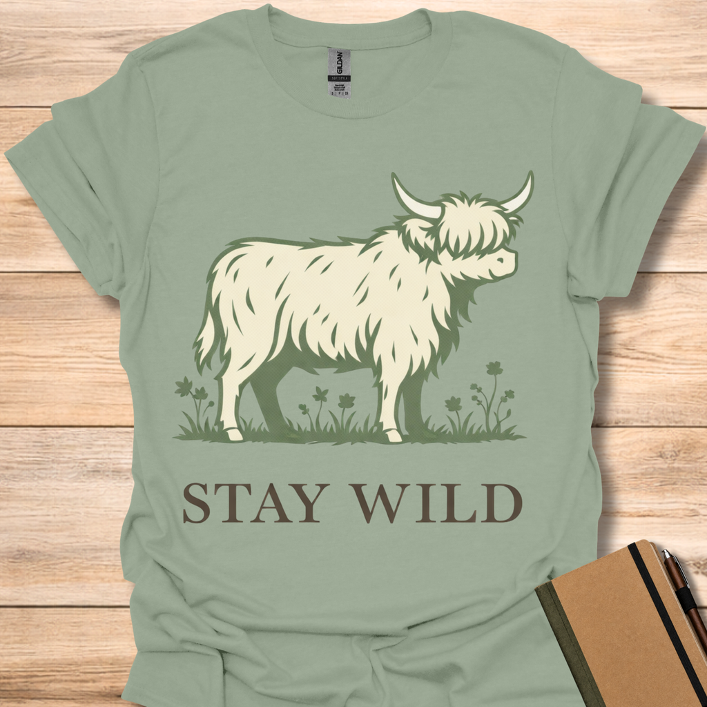 Stay Wild Cow - Sage