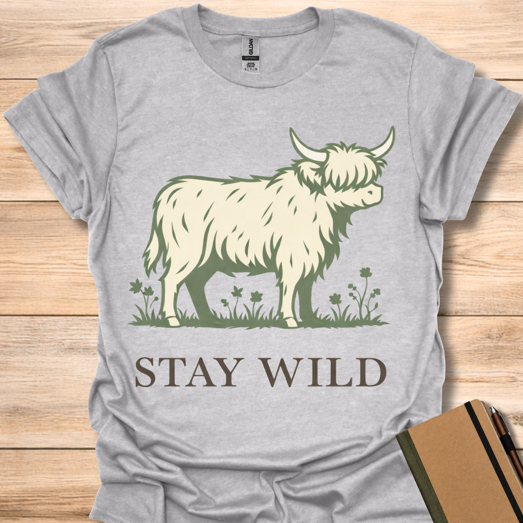 Stay Wild Cow - Sport Grey