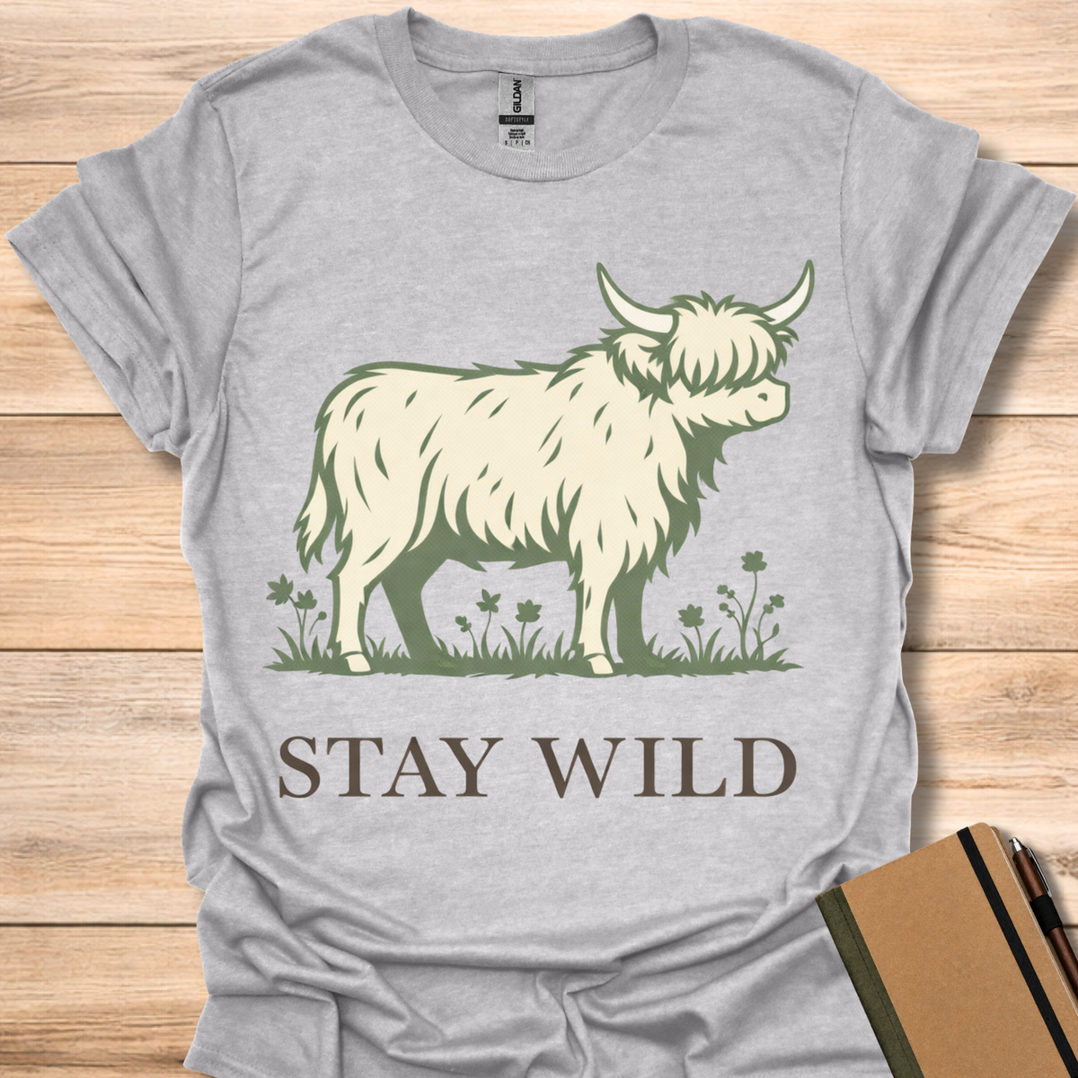 Stay Wild Cow - Sport Grey