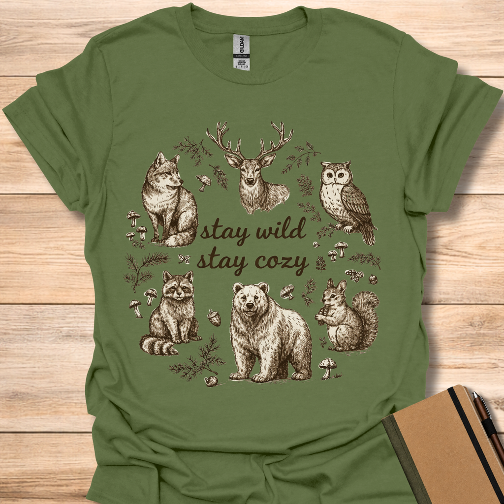 Stay Wild Vintage - Military Green
