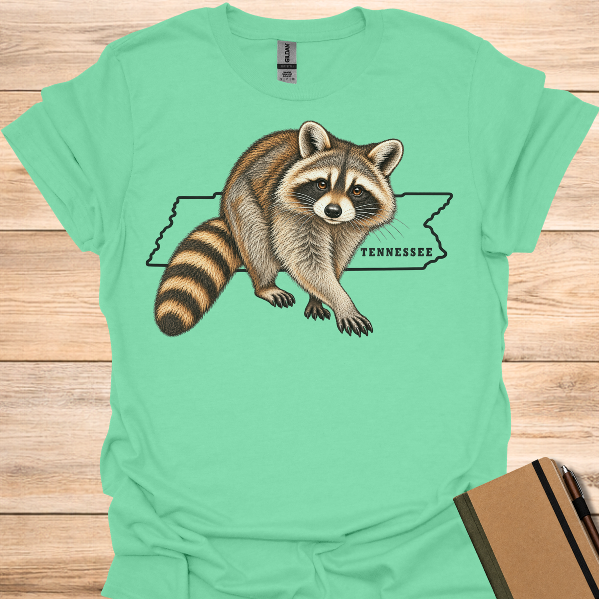 Tennessee Raccoon - Mint Green