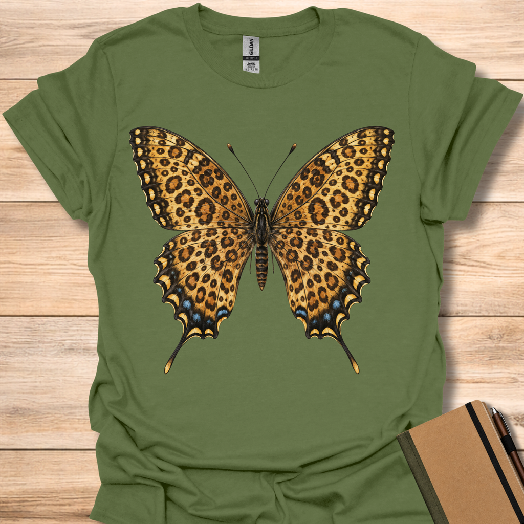 Tiger Swallowtail Leopard Print - Military Green
