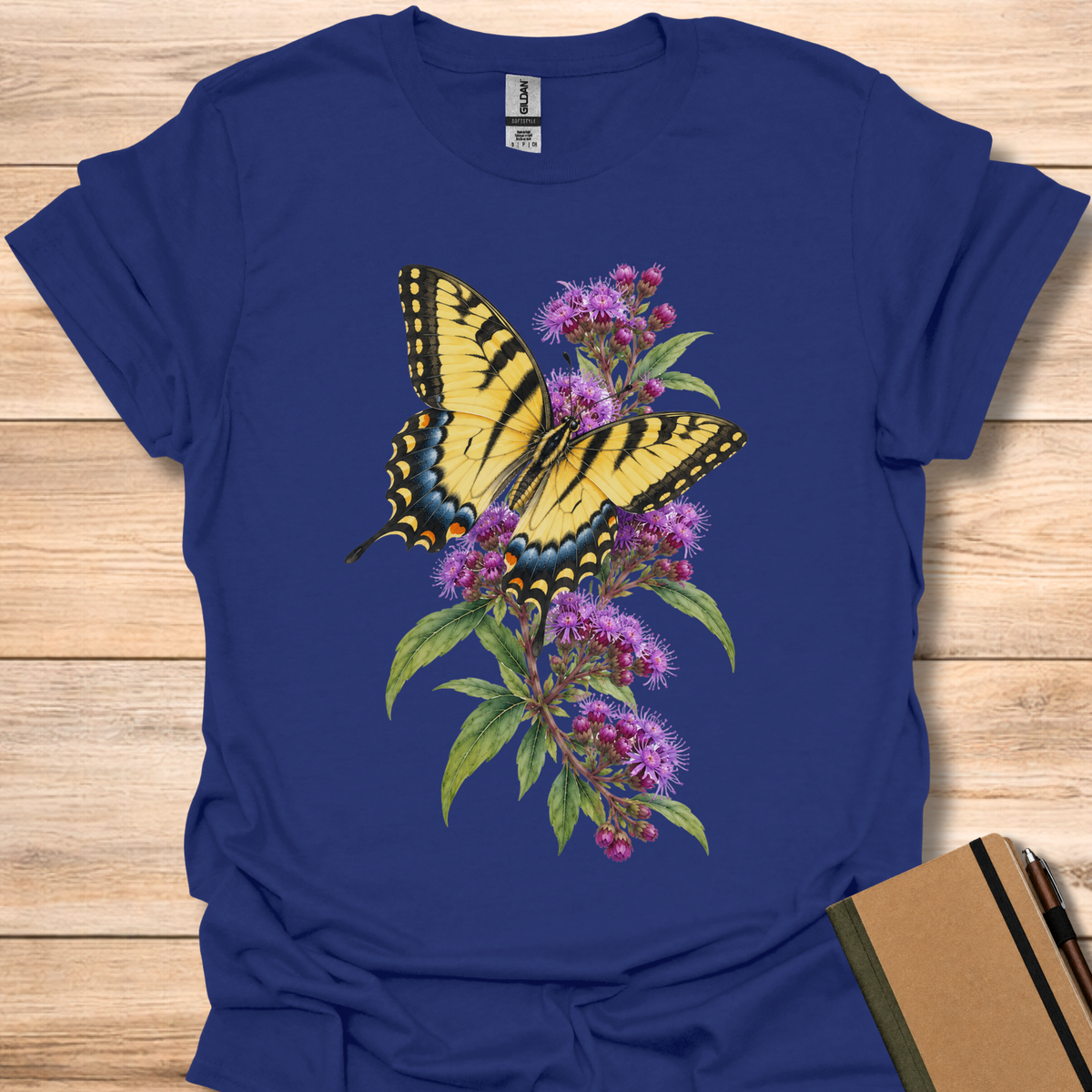 Tiger Swallowtail On Ironweed - Navy