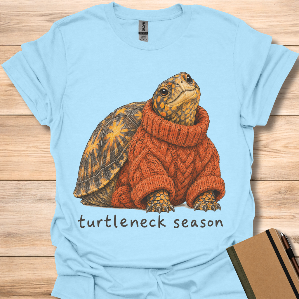 Turtleneck Season Turtle - Light Blue