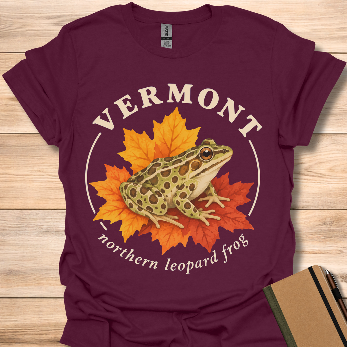 Vermont Northern Leopard Frog - Maroon