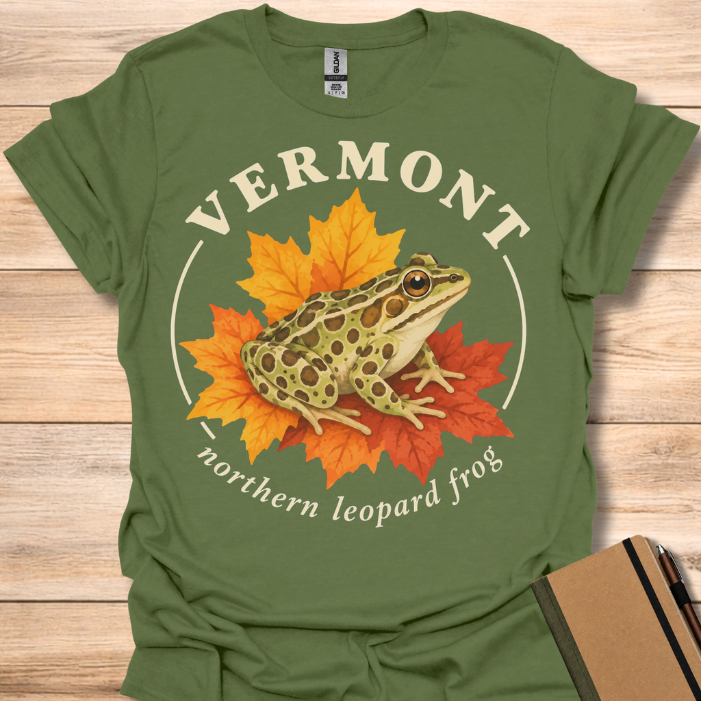 Vermont Northern Leopard Frog - Military Green