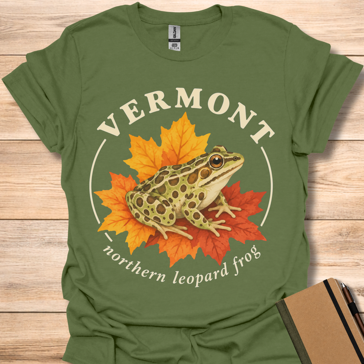 Vermont Northern Leopard Frog - Military Green