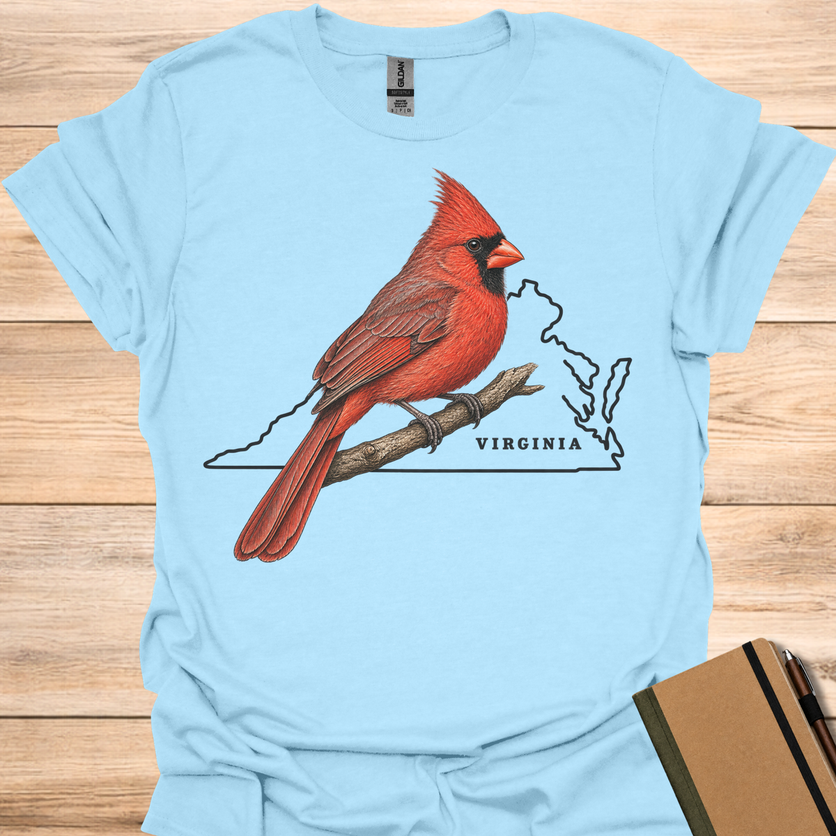 Virginia Cardinal - Light Blue