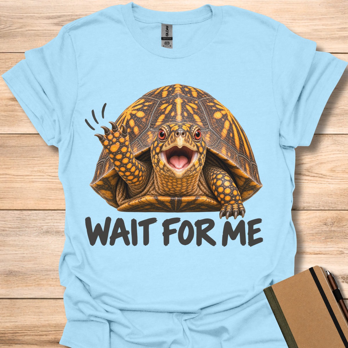 Wait For Me Turtle - Light Blue