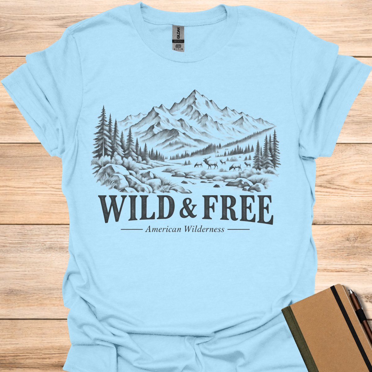 Wild & Free American Wilderness - Light Blue