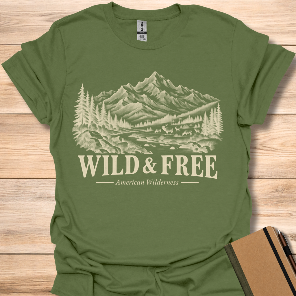 Wild & Free American Wilderness - Military Green