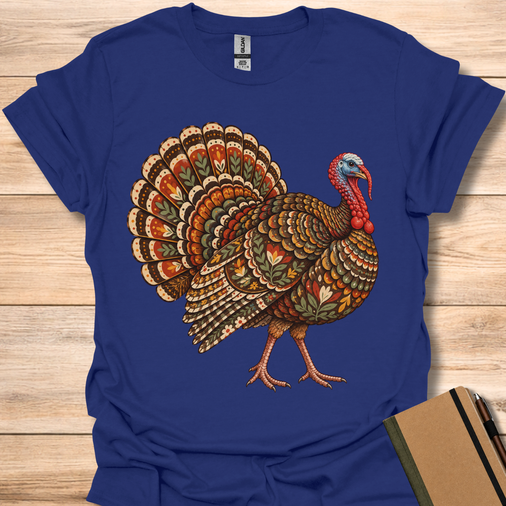 Wild Turkey Folk Art - Navy