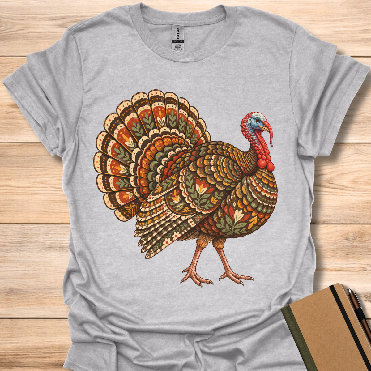 Wild Turkey Folk Art - Sport Grey