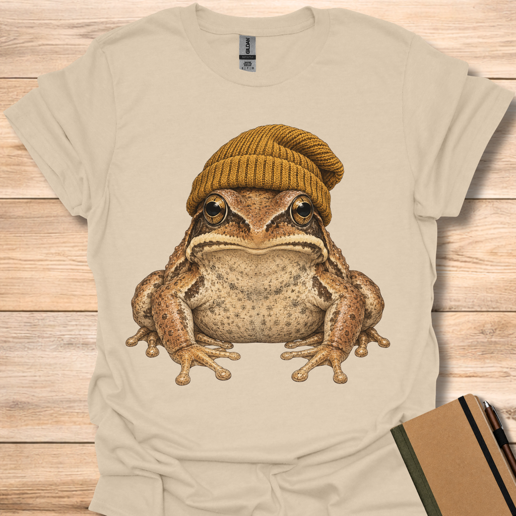 Wood Frog In A Beanie - Sand