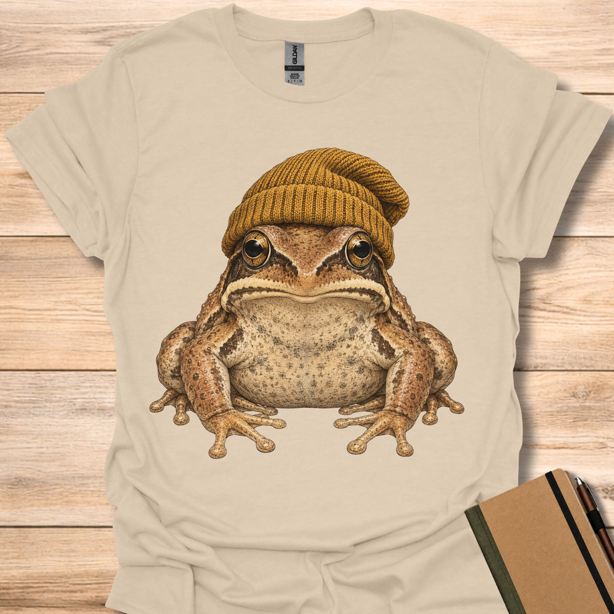 Wood Frog In A Beanie - Sand