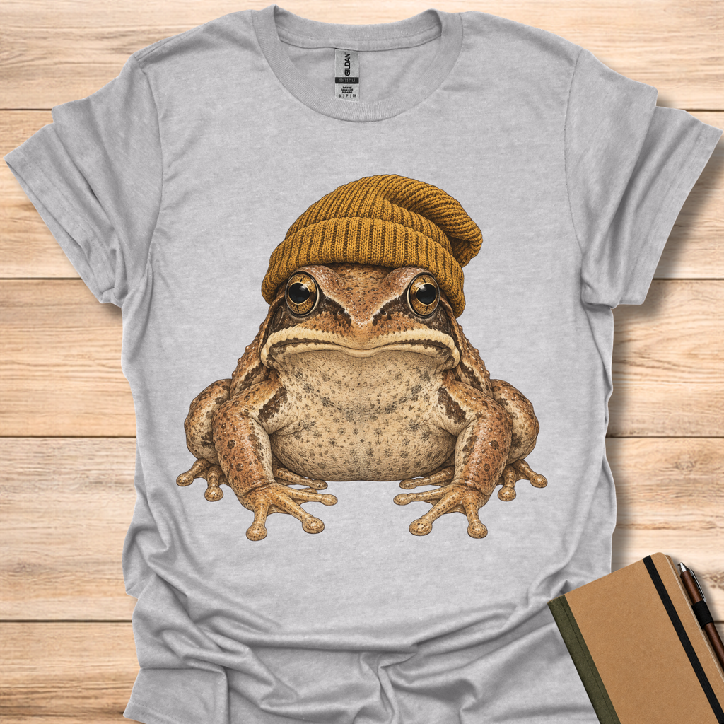Wood Frog In A Beanie - Sport Grey
