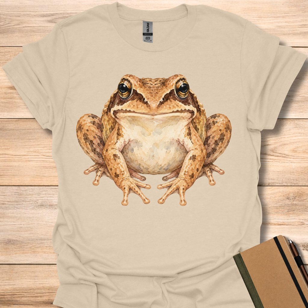 Wood Frog Watercolor Portrait - Sand
