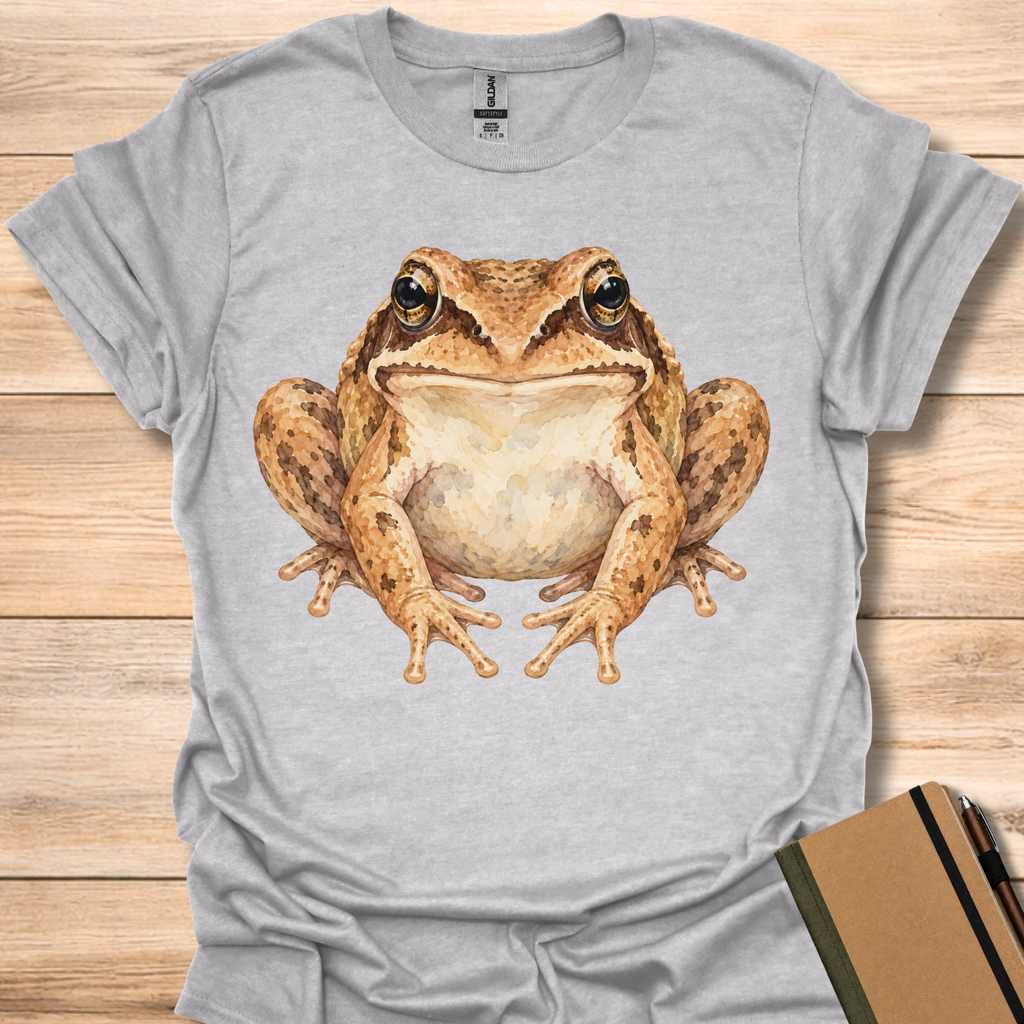 Wood Frog Watercolor Portrait - Sport Grey