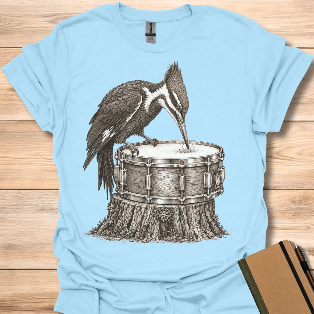 Woodpecker On Snare Drum - Light Blue