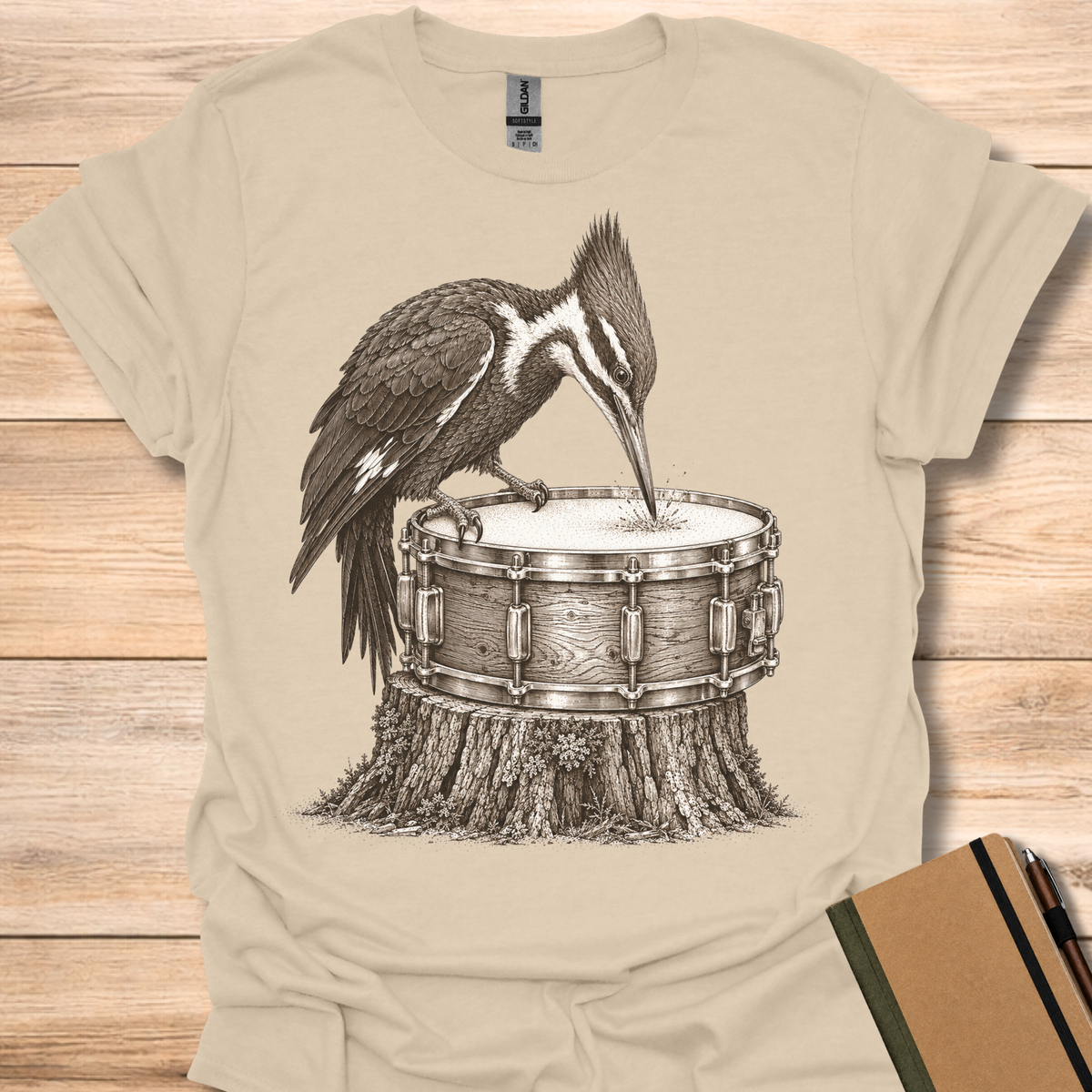 Woodpecker On Snare Drum - Sand