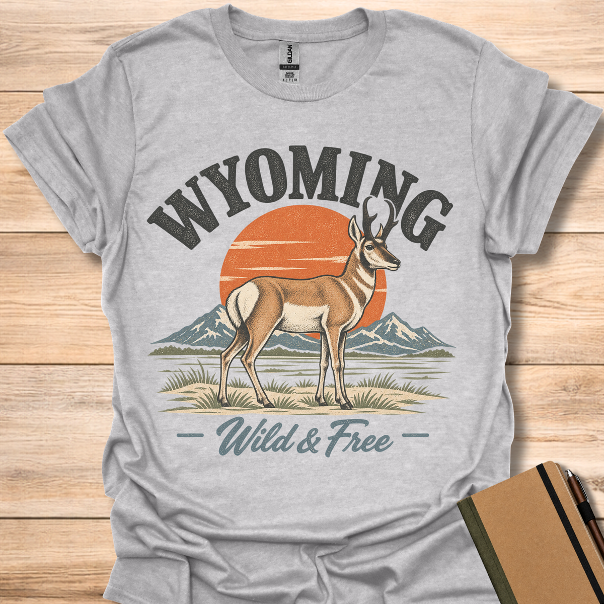 Wyoming Wild & Free - Sport Grey