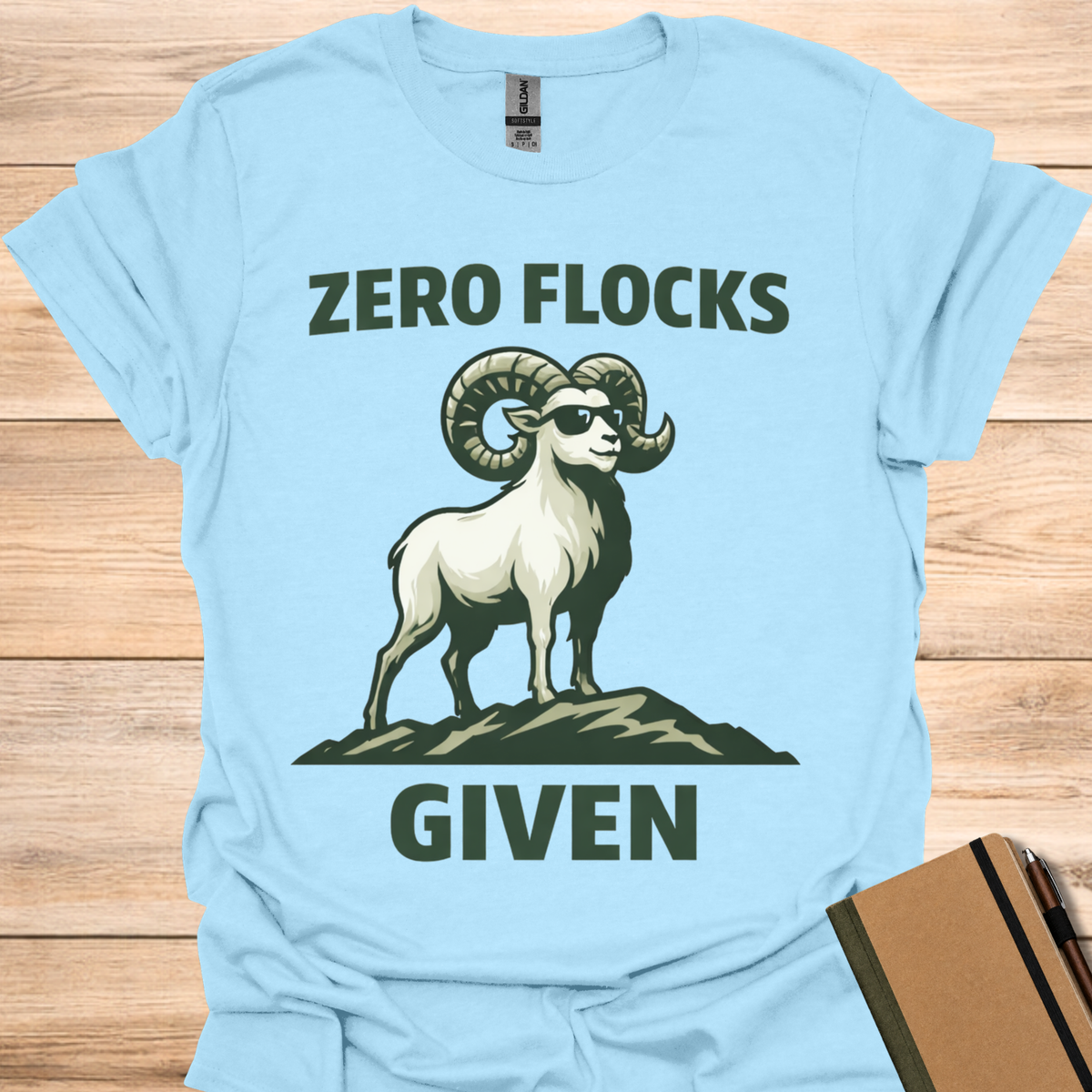 Zero Flocks Given - Light Blue